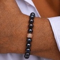 Bracelet Marlow Perles d'eau douce Noir Profond Or Jaune - NEIJE