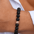 Bracelet Achille Pierre de Lave Or Jaune pour Homme - NEIJE