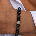 Bracelet Homme Pierre de Lave et Onyx