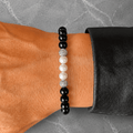 Bracelet Eclipse Onyx et Or Blanc - NEIJE