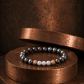 Bracelet Eclipse Perles d'eau douce noires et Or Jaune - NEIJE