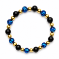 Bracelet Nuit Étoilée - Perles Hotaru d'Okinawa & Onyx - NEIJE