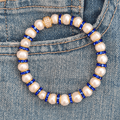 Parure Collier & Bracelet Perles de Culture Blanches avec Diamants Bleus - Madame Bovary - NEIJE
