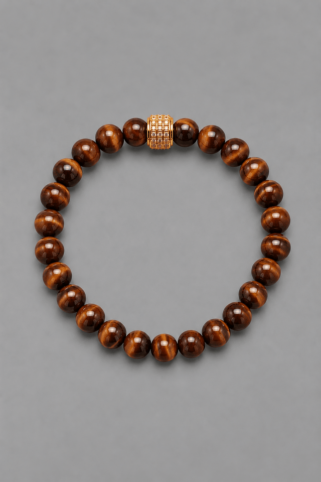 Bracelet Corto Oeil de Taureau Or Jaune pour Homme - NEIJE
