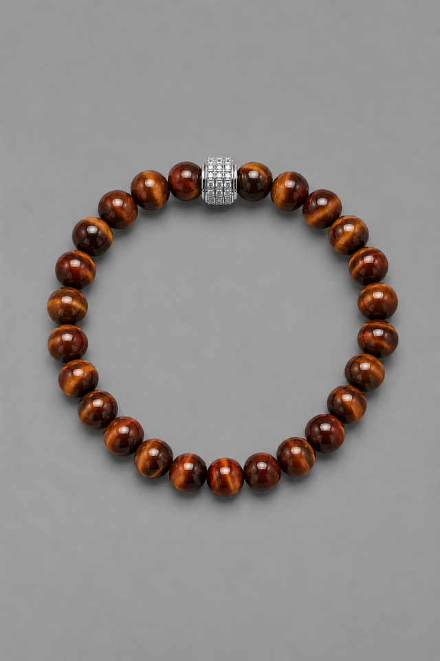 Bracelet Oeil de Taureau Or Blanc