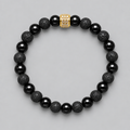 Bracelet Onyx Pierre de Lave pour Homme