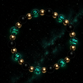 Bracelet Nuit Étoilée - Perles Hotaru d'Okinawa & Onyx - NEIJE