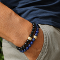Bracelet Perle Homme Lapis Lazuli Onyx