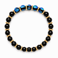 Bracelet Soleil Noir - Perles Hotaru d'Okinawa & Onyx - NEIJE