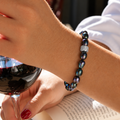 Bracelet Perles de Culture Noires pour Femme