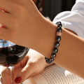 Parure Collier & Bracelet Perles de Culture Noires - Athéna - NEIJE