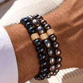Bracelet Marlow Perles d'eau douce Noir Profond Or Jaune - NEIJE