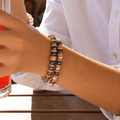 Parure Collier & Bracelet Perles de Culture Noires avec Diamants - Madame Bovary - NEIJE