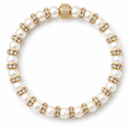 Parure Collier & Bracelet Perles de Culture Blanches avec Diamants - Madame Bovary - NEIJE