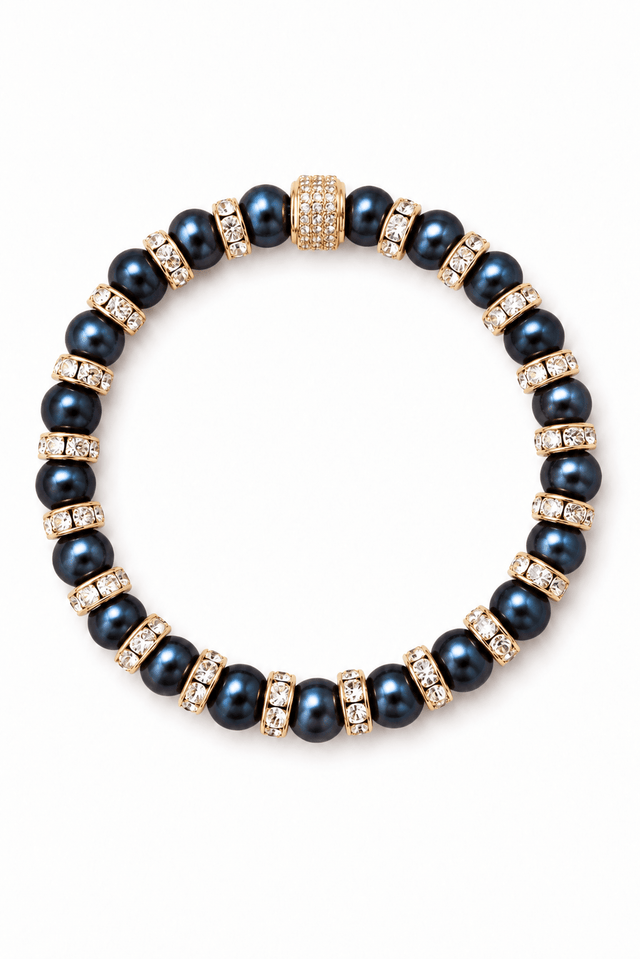 Bracelet Madame Bovary Perles de Culture Noir Nuit - NEIJE