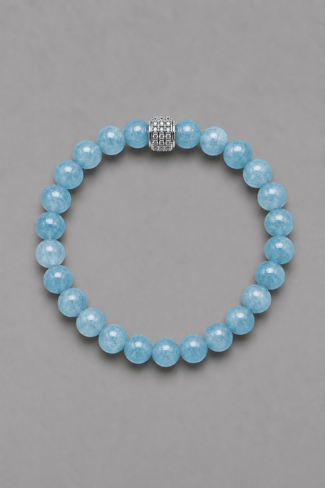 Bracelet Aigue Marine Or Blanc - NEIJE