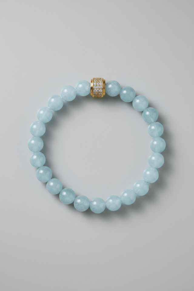 Bracelet Candy Aigue Marine Or Jaune - NEIJE