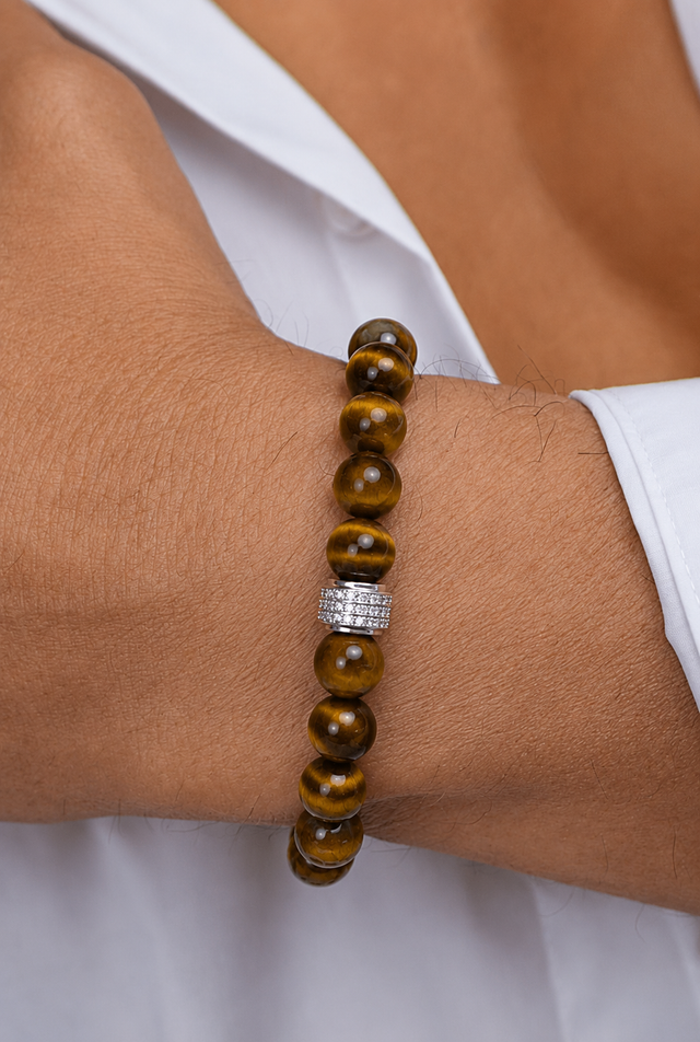 Bracelet Homme en Oeil de Tigre - NEIJE