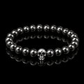Bracelet Hématite Crâne Argent 925