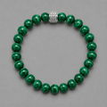 Bracelet Nomade Malachite - Or Blanc - NEIJE