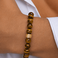 Bracelet Corto Oeil de Tigre Or Jaune - NEIJE