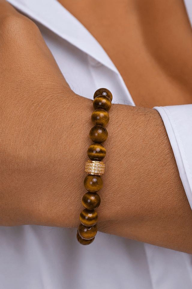 Bracelet Corto Oeil de Tigre Or Jaune - NEIJE