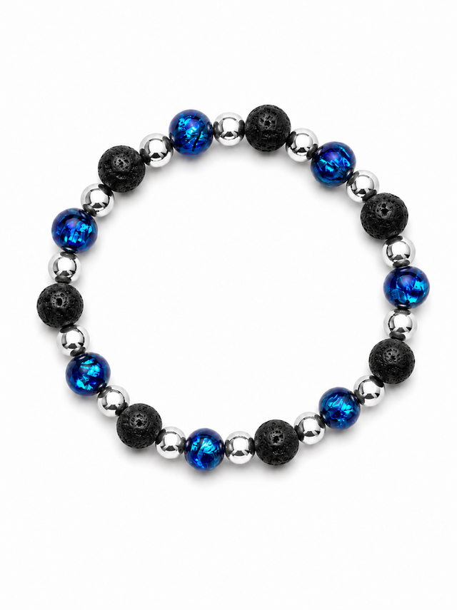 Bracelet homme perles Hotaru Pierre de Lave