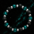 Bracelet pour homme perles Hotaru Pierre de Lave et Argent 925
