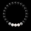 Bracelet Eclipse Onyx et Or Blanc - NEIJE