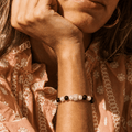 Bracelet Architectural Perles de Culture Onyx et Or Blanc - NEIJE