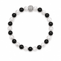 Bracelet Architectural Perles de Culture Onyx et Or Blanc - NEIJE
