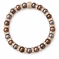 Parure Collier & Bracelet Perles de Culture Noires avec Diamants - Madame Bovary - NEIJE