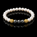 Bracelet Perles d'eau douce et Hématite