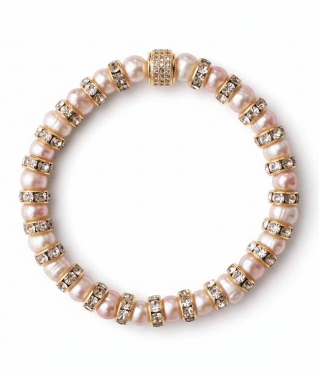 Parure Madame Bovary Collier + Bracelet Perles de Culture Roses - NEIJE
