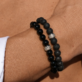 Bracelets Homme Onyx et Pierre de Lave