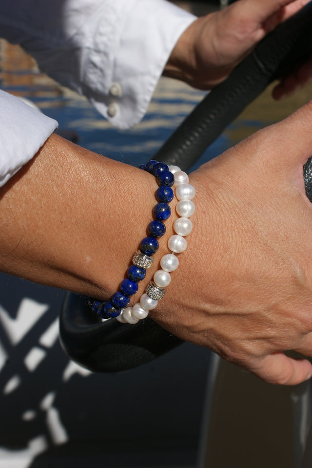 Bracelets Lapis Lazuli et Perles d'eau Douce - NEIJE