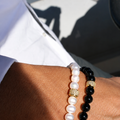 Bracelets homme Perles d'eau douce et Onyx