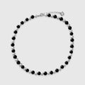 Collier unisexe en perles de culture et onyx