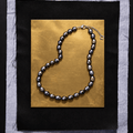 Collier Monte-Cristo Perles d'eau douce Noires et Argent 925 - NEIJE