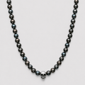 Collier Rebel Perles d'eau douce Noires et Argent 925 - NEIJE