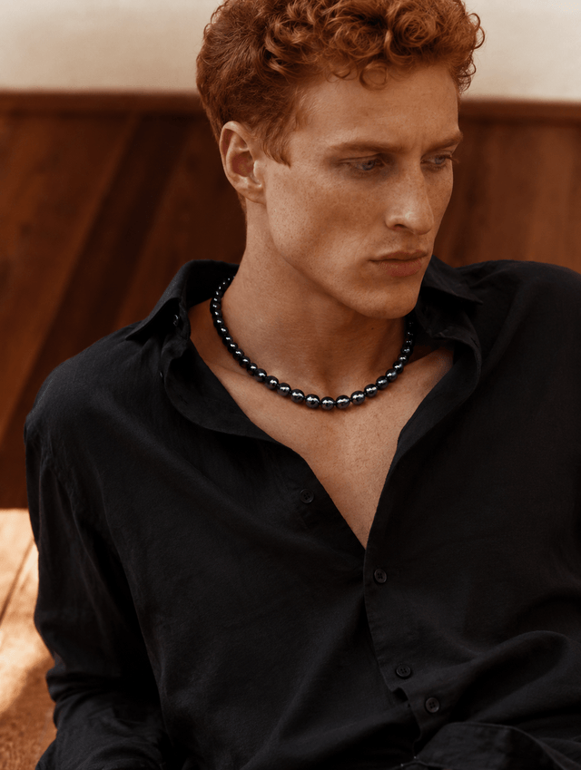 Collier Monte-Cristo Perles d'eau douce Noires - NEIJE