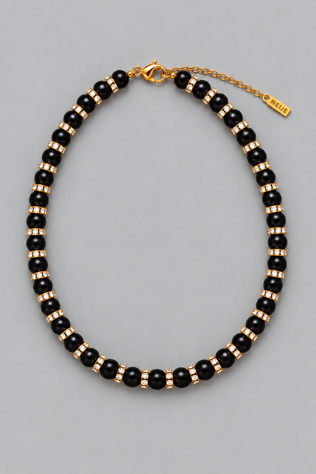 Collier Onyx et Diamants