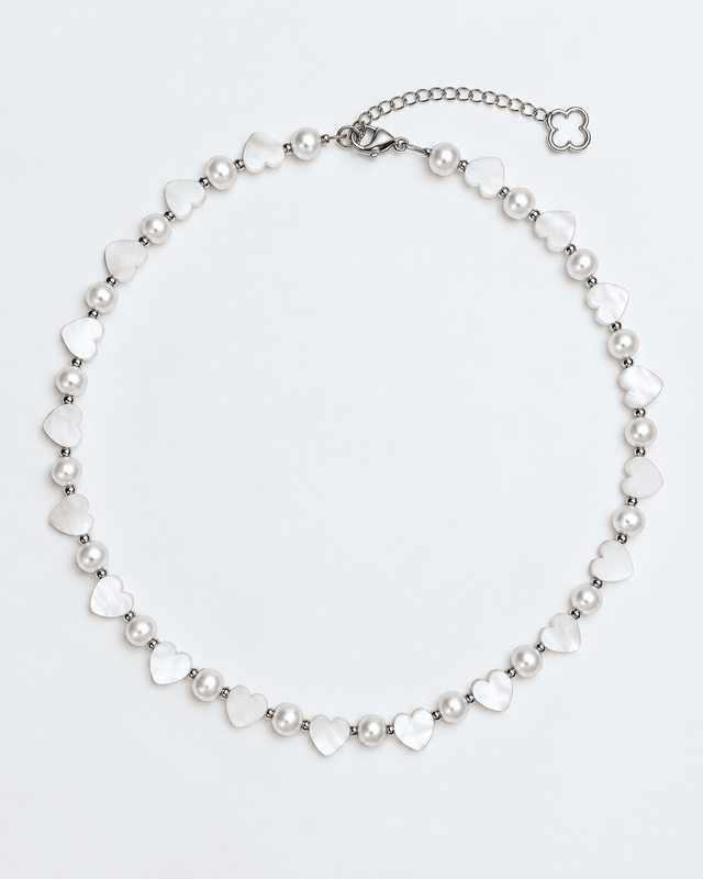 Collier Sacré-Coeur Perles de Culture Nacre et Argent 925 - NEIJE