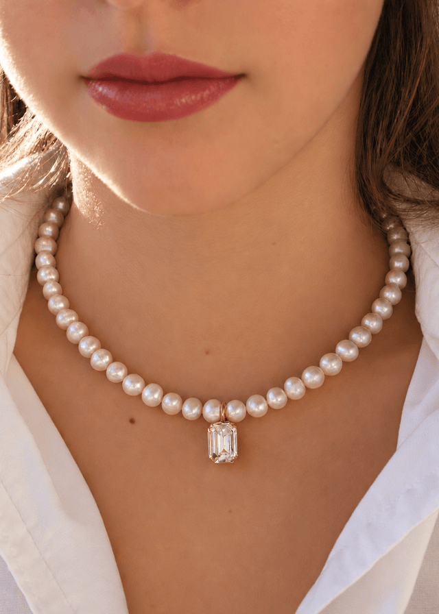 Collier Les Liaisons Dangereuses Perles de Culture et Cristal Swarovski - NEIJE