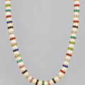 Parure Collier & Bracelet Perles de Culture Blanches avec Diamants Multicolores - Madame Bovary - NEIJE