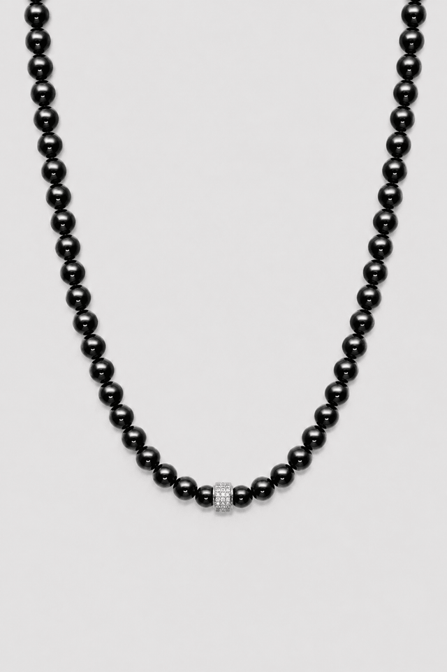 Collier Dorian en Onyx et Argent 925 - NEIJE