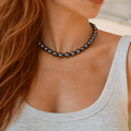 Collier Perles de Culture Noires