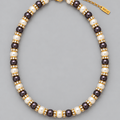 Collier Schachmatt Perles de Culture Noires et Blanches avec Diamants - NEIJE