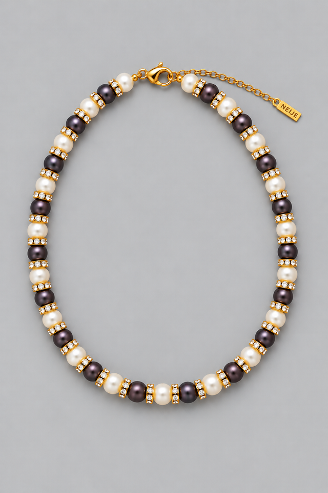 Collier Perles de Culture d'eau douce Noires - NEIJE