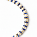 Parure Collier & Bracelet Perles de Culture Blanches avec Diamants Bleus - Madame Bovary - NEIJE